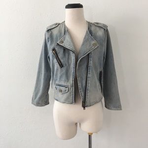 Gap limited edition denim moto jacket